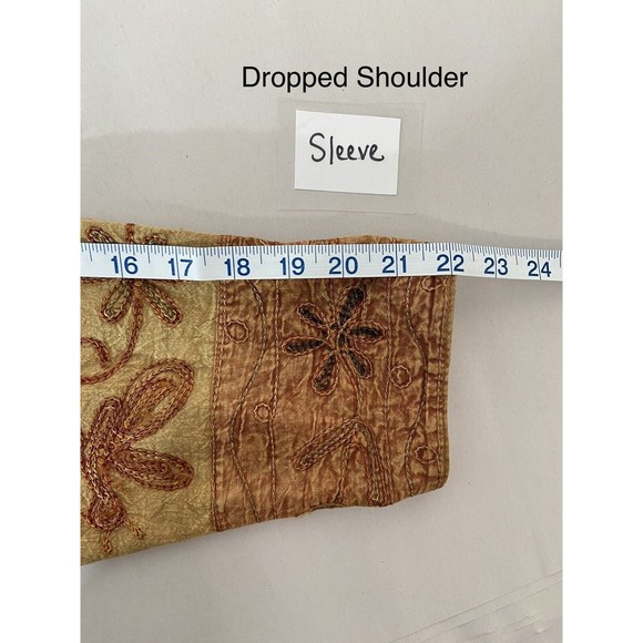 Vintage Orvis Kantha Jacket Womens Small Embroidered Elephant Lagenlook Artsy - Picture 8 of 16